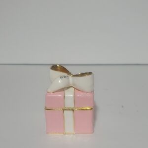 Pink and White Gift Box Trinket